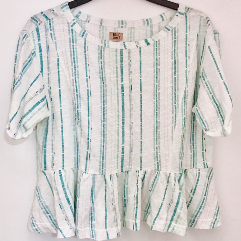 Striped Peplum Top